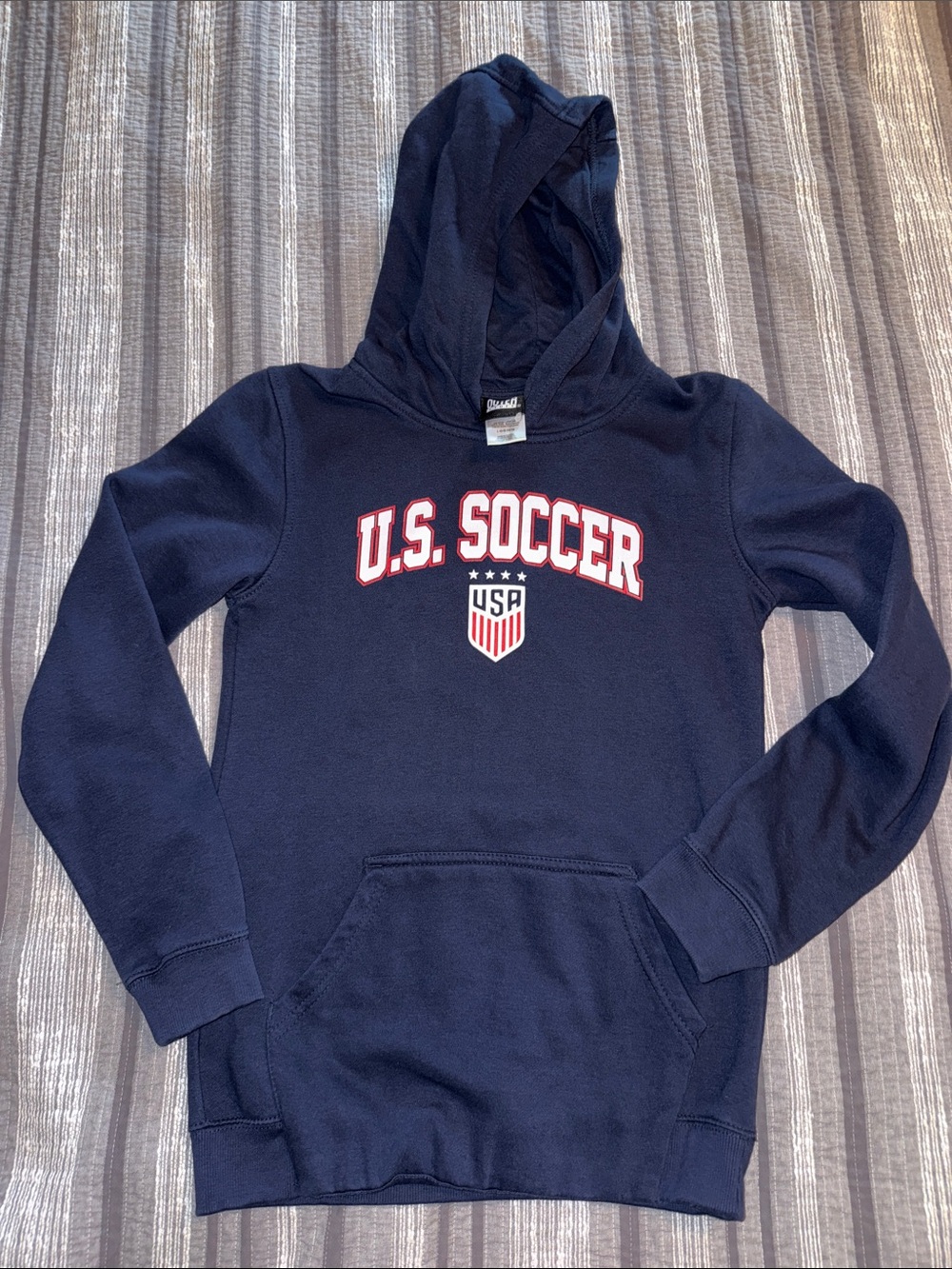 U.S. Soccer Navy Kids Hooded Sweatshirt Large